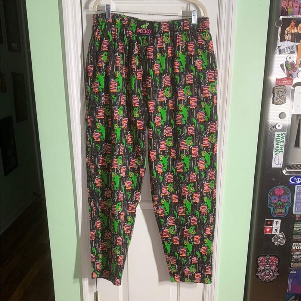 Gecko Hawaii Iconic 1988 Gecko Jungle Unisex Beach Pants Skate Surf Size XL